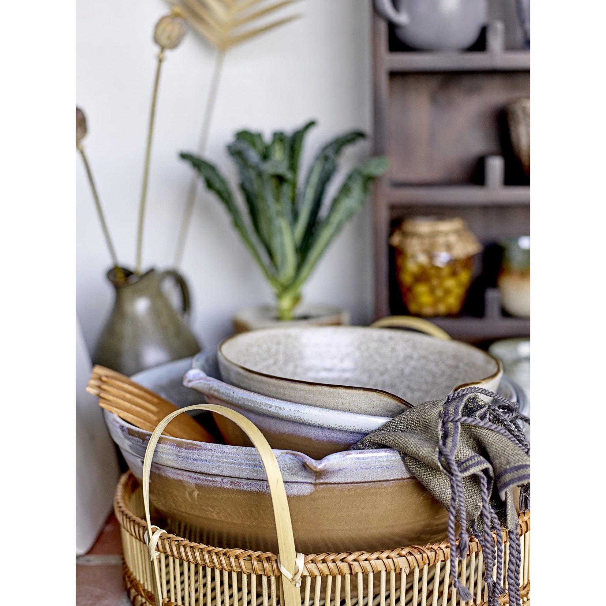 Servírovací příbor na salát ZAZA hnědý_0