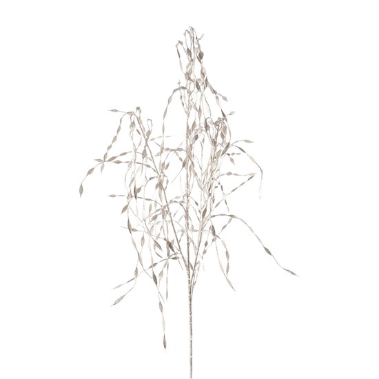 Větev s lístečky 120 cm stříbrná_0