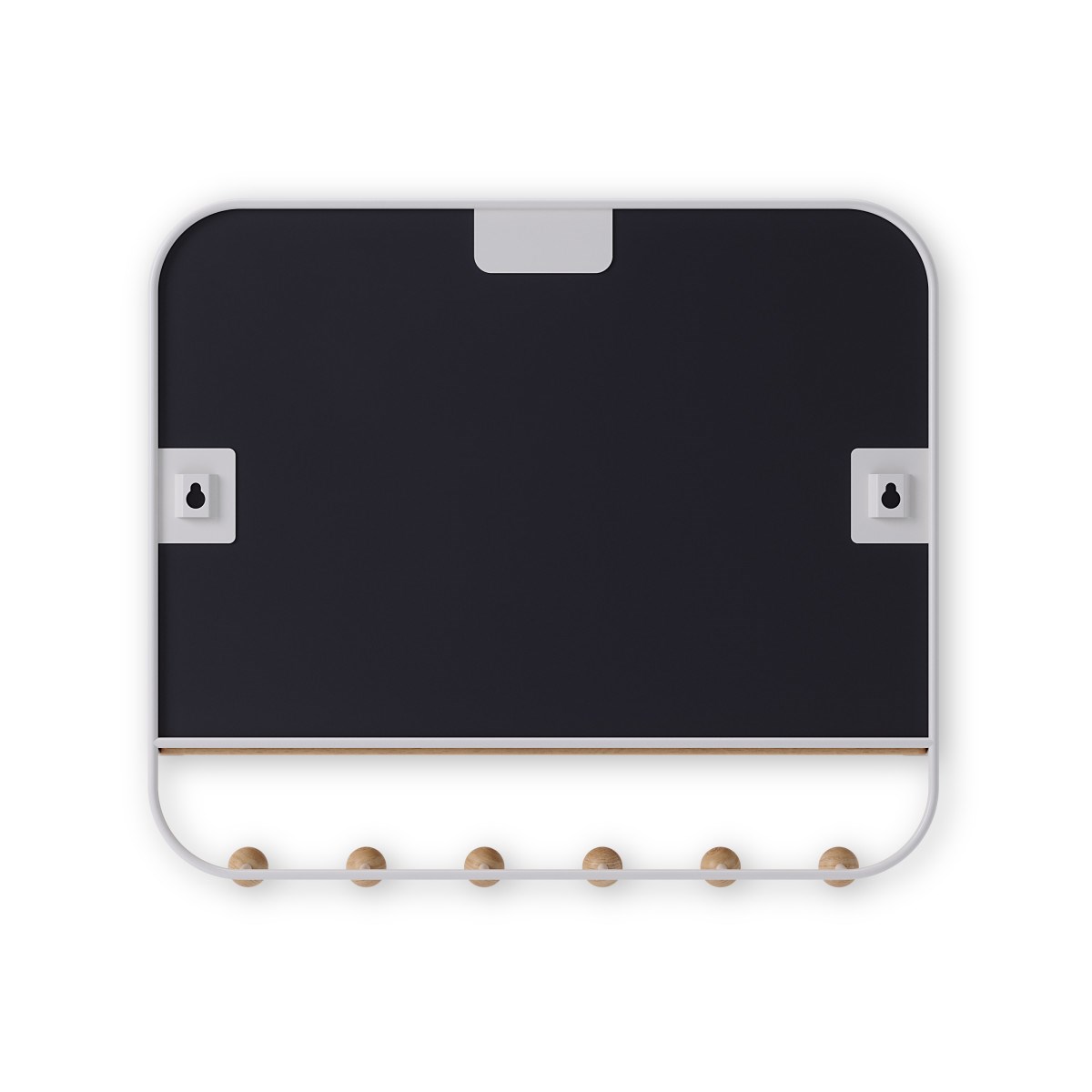 Police ESTIQUE se zrcadlem a háčky bílá_7