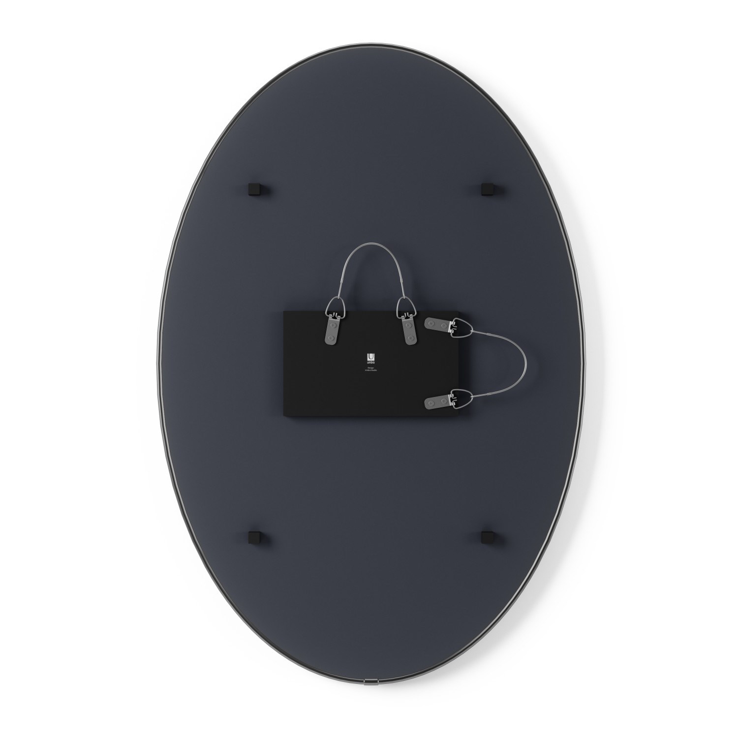 Zrcadlo HUBBA oválné 61x91 cm s titanovým lemem_2