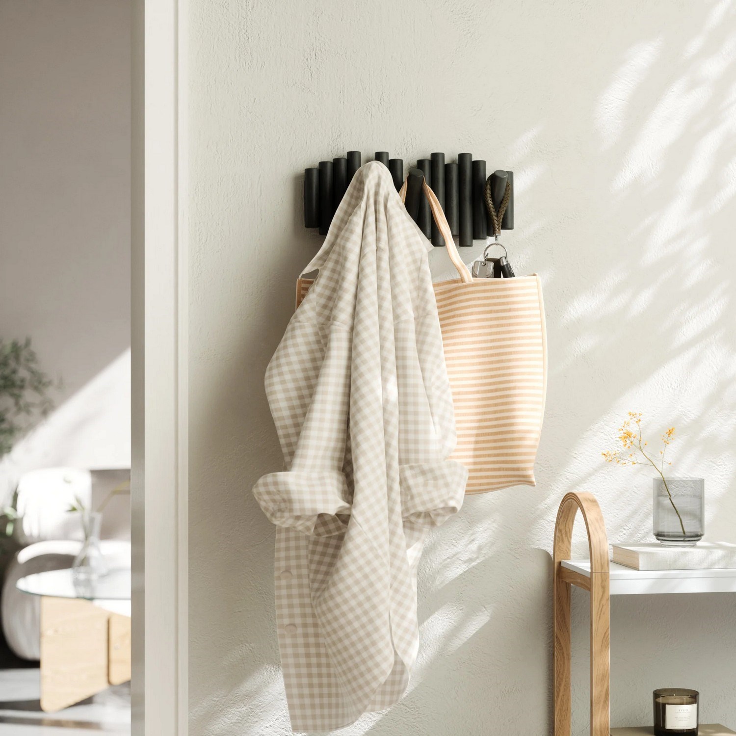 Věšák PICKET 5 háčků černý_0