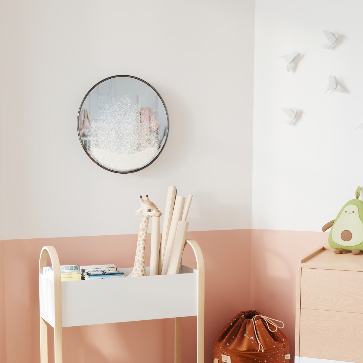 Konvexní zrcadlo FLURRY P.47 cm efekt sněhu_1