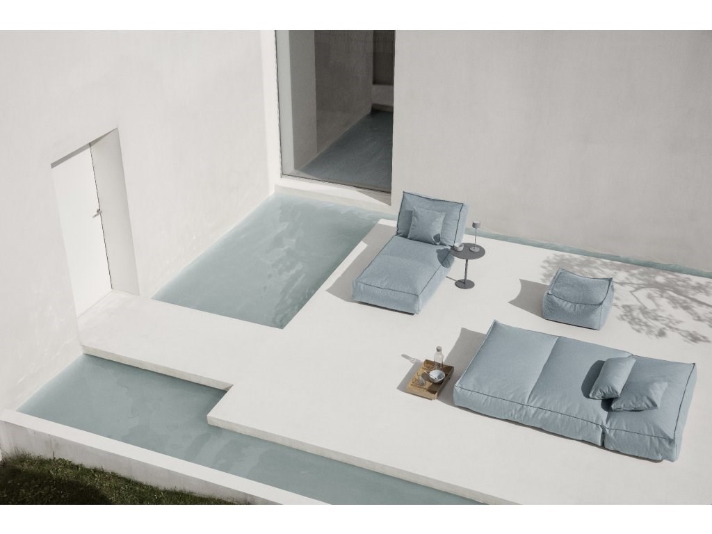 Obrázok z Vonkajšie polohovacie lehátko Blomus STAY 120cm modrošedé