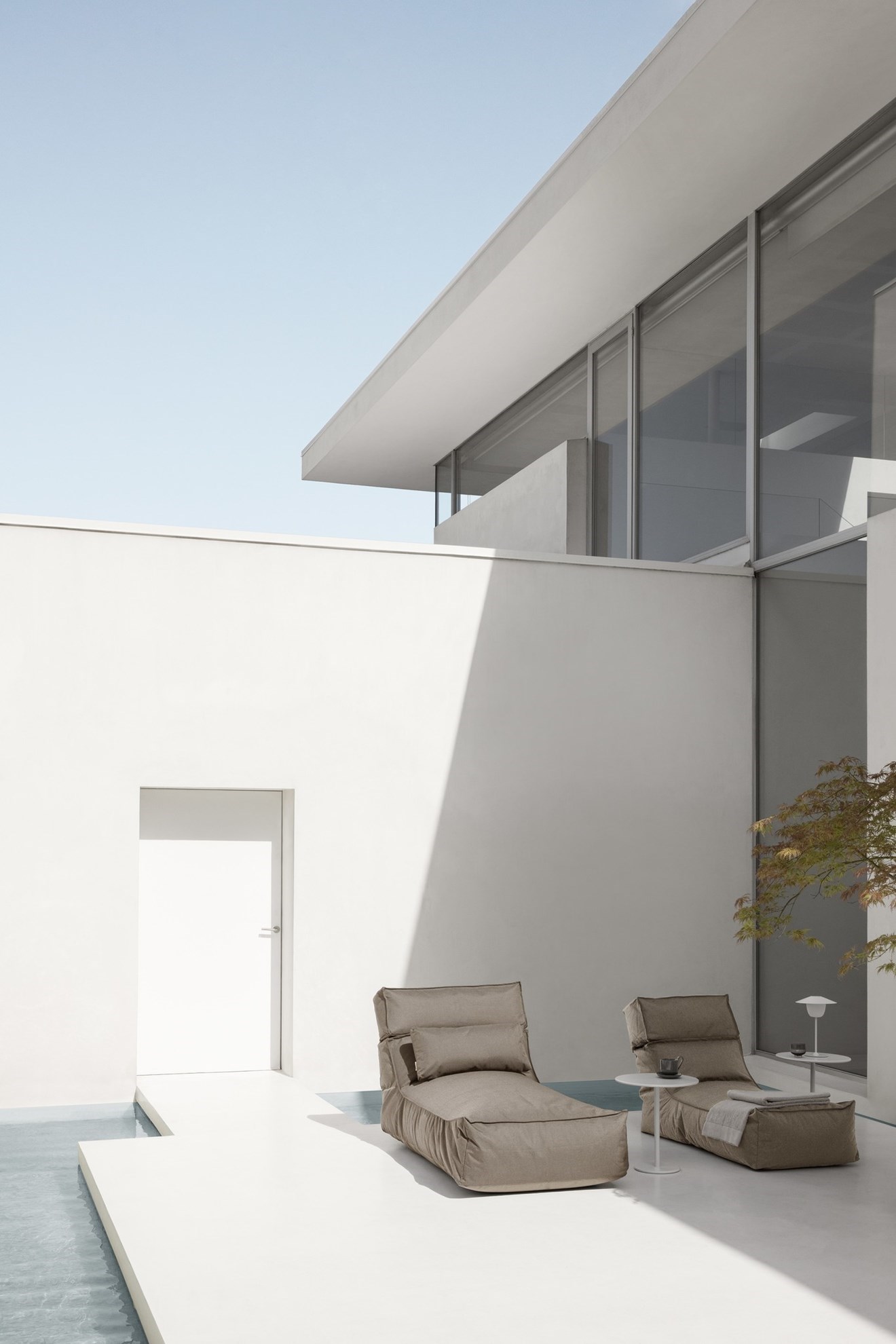 Obrázok z Vonkajšie lehátko STAY 80 cm hnedosivé