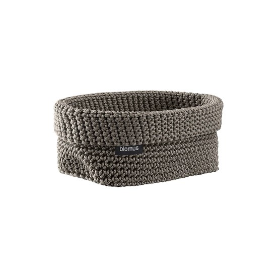 Háčkovaný košík TELA růžově-hnědá  L_1