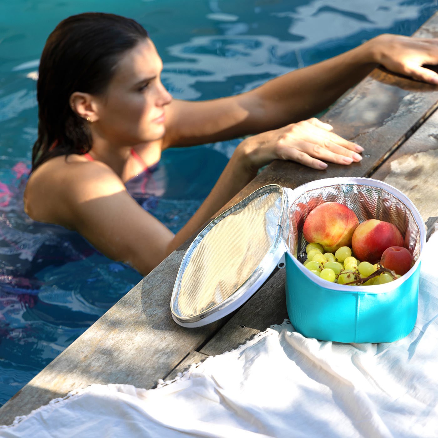 Termotaška Coolerbag S pocket pop pool_0