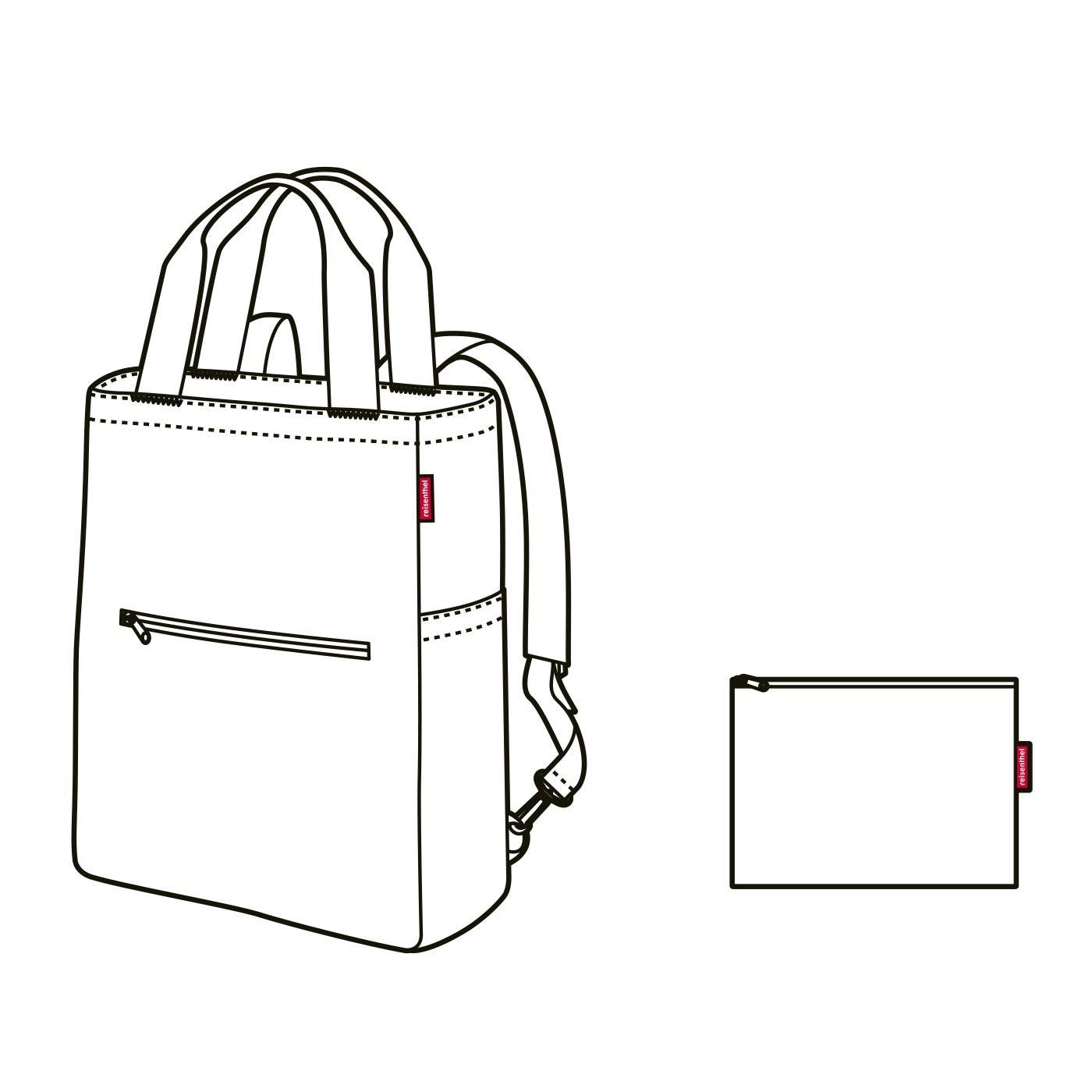 Skládací taška/batoh Mini Maxi 2in1 black_3