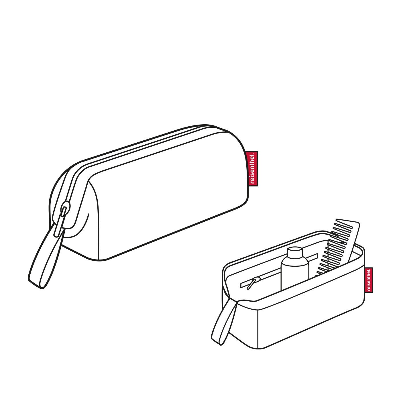 Kosmetická taška Travelcosmetic XS glencheck red_3