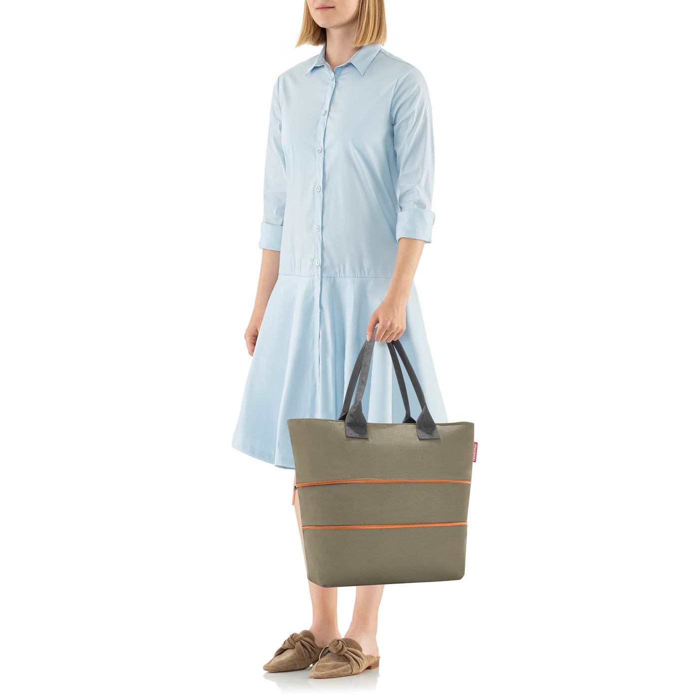 Chytrá taška přes rameno Shopper e1 olive green_4