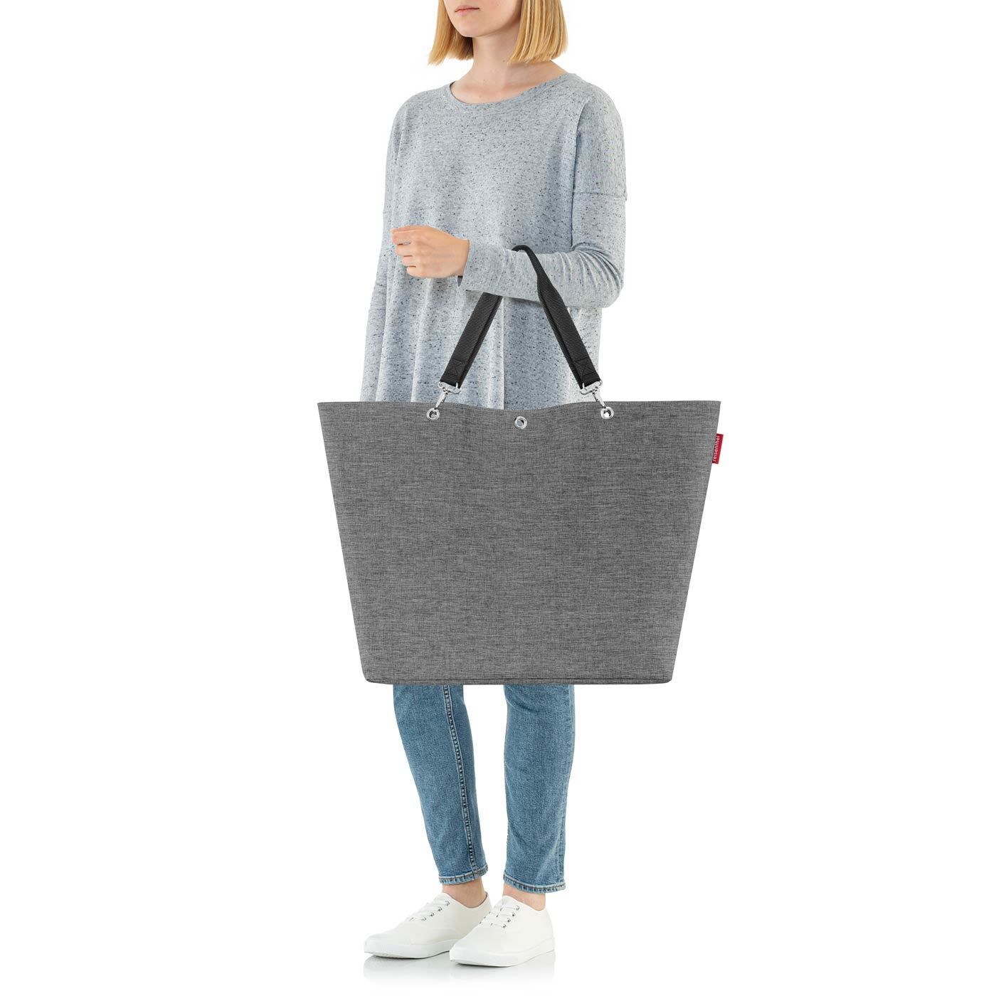 Taška přes rameno Shopper XL twist silver_4