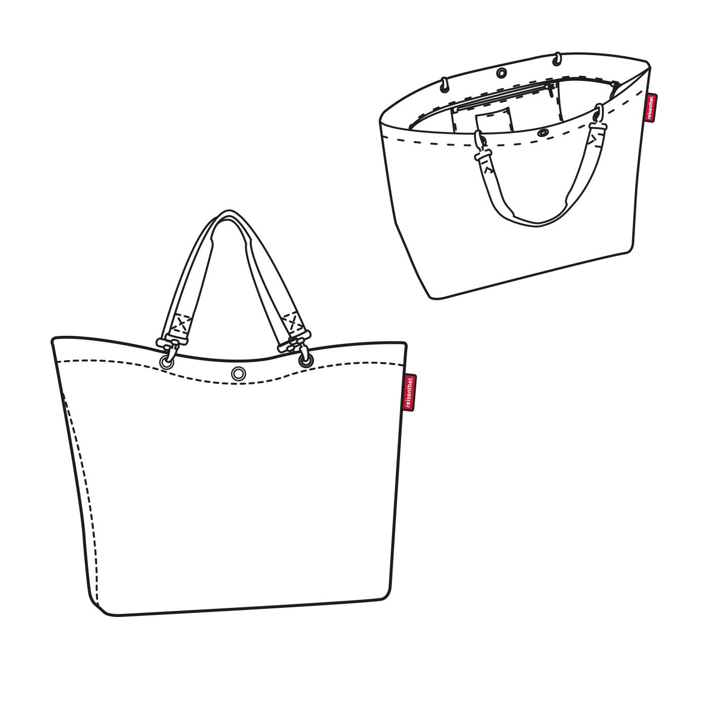 Taška přes rameno Shopper XL twist silver_5