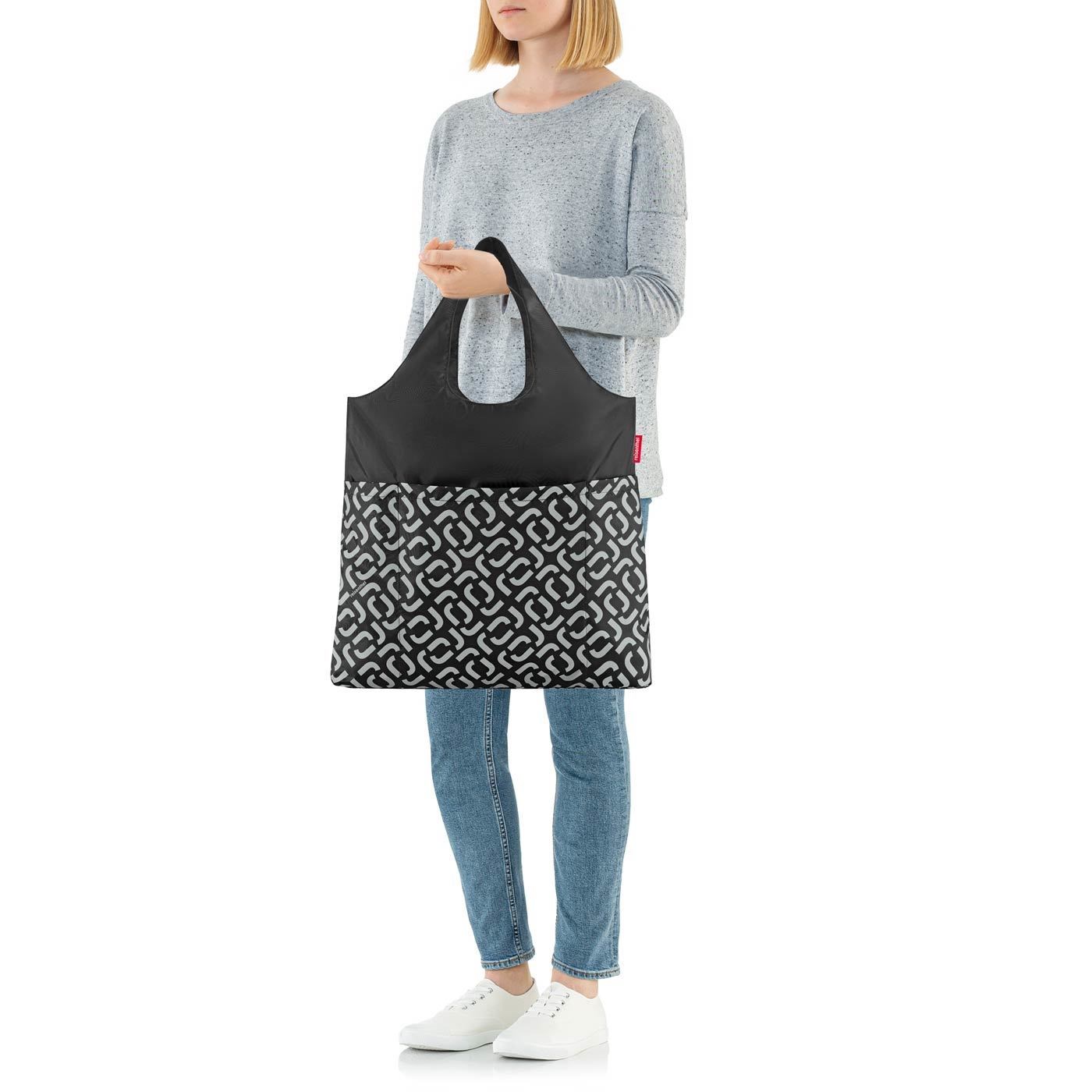 Skládací taška Mini Maxi Shopper plus signature black_0