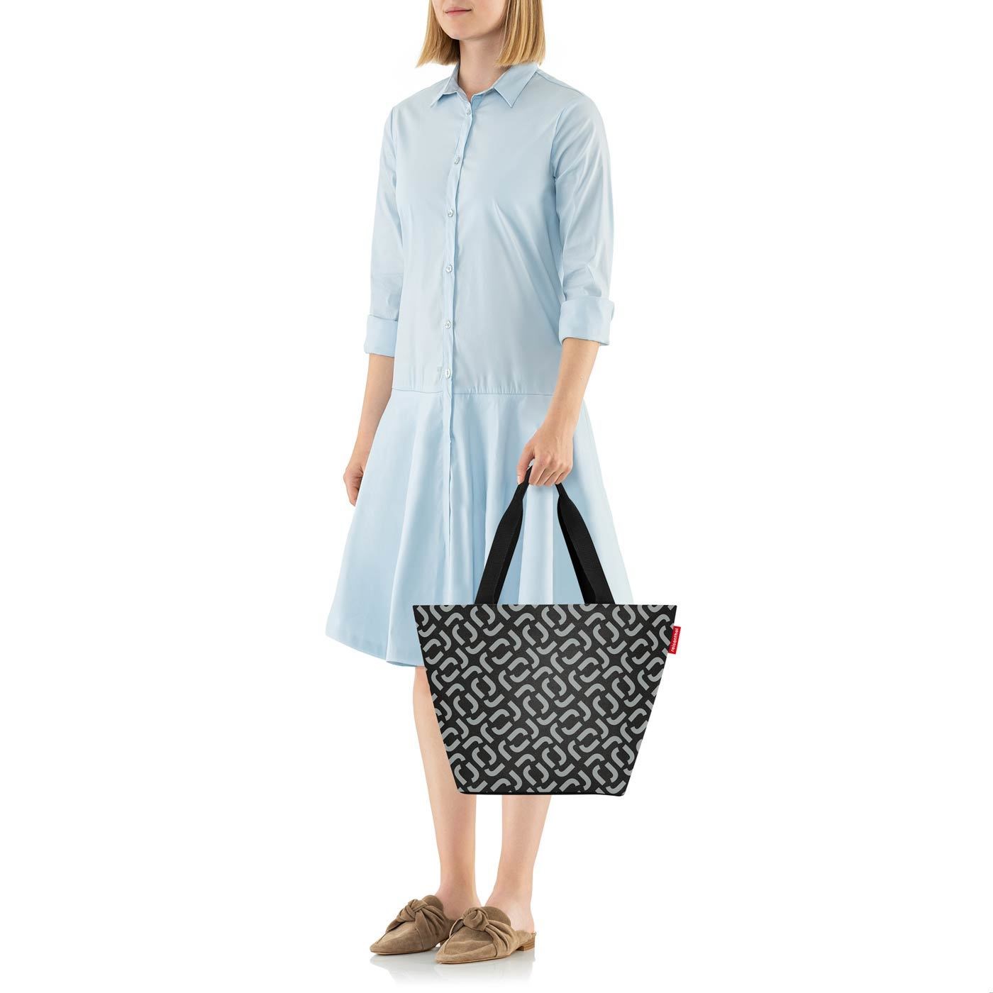 Taška přes rameno Shopper M signature black_3