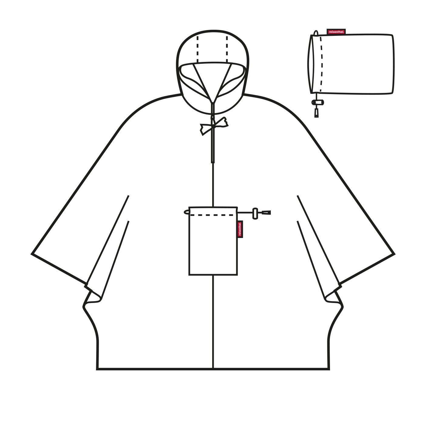 Skládací pláštěnka Mini Maxi Poncho signature navy_2