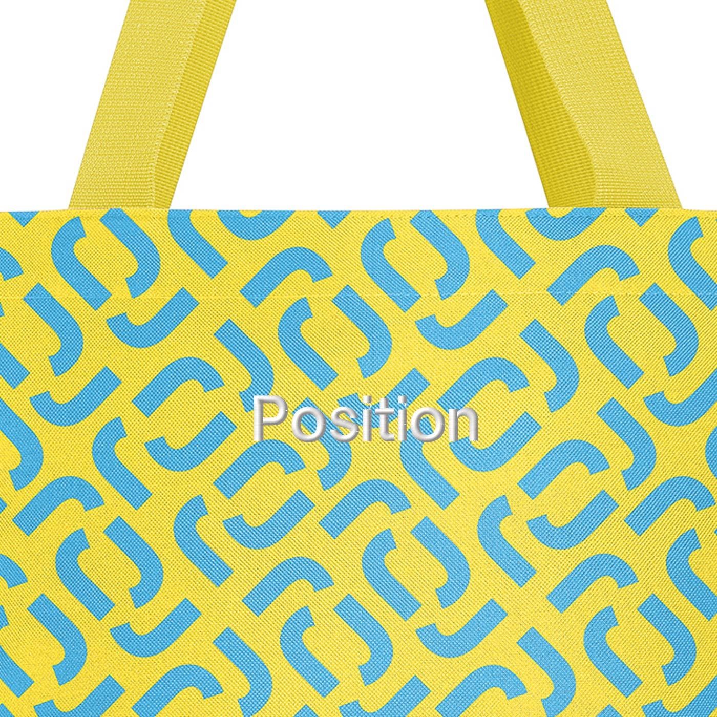 Taška přes rameno Shopper M signature lemon_1
