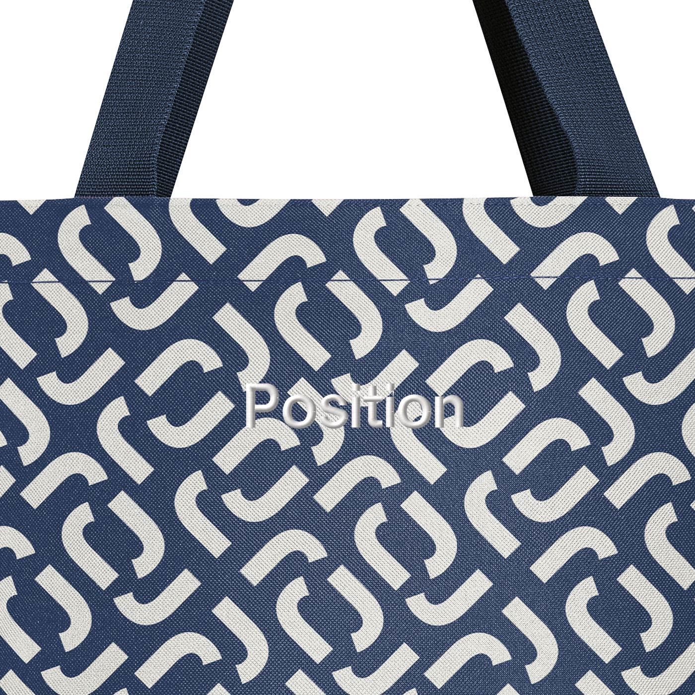 Taška přes rameno Shopper M signature navy_1