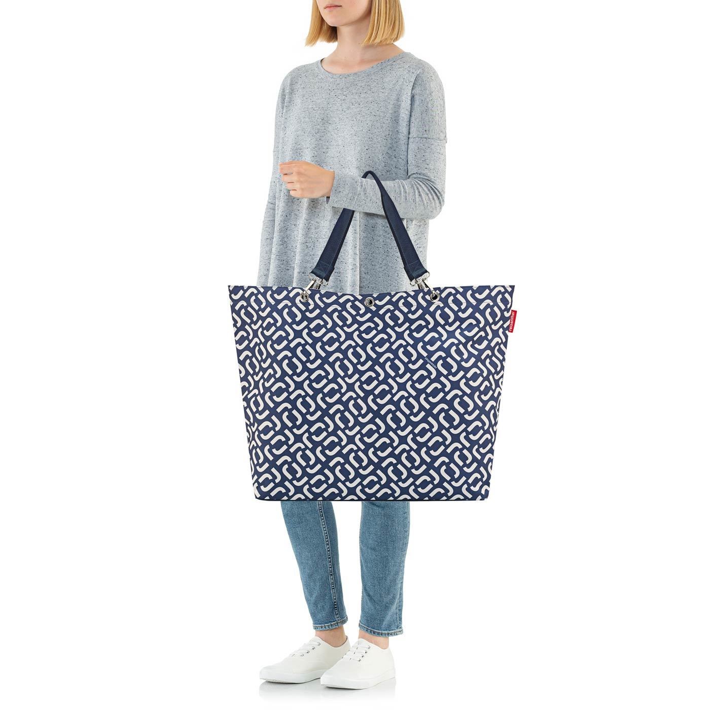 Taška přes rameno Shopper XL signature navy_4