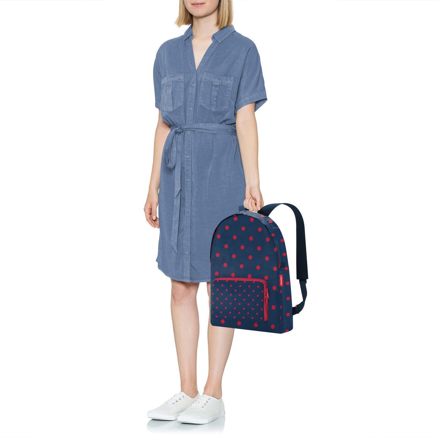 Skládací batoh Mini Maxi Rucksack mixed dots red_1