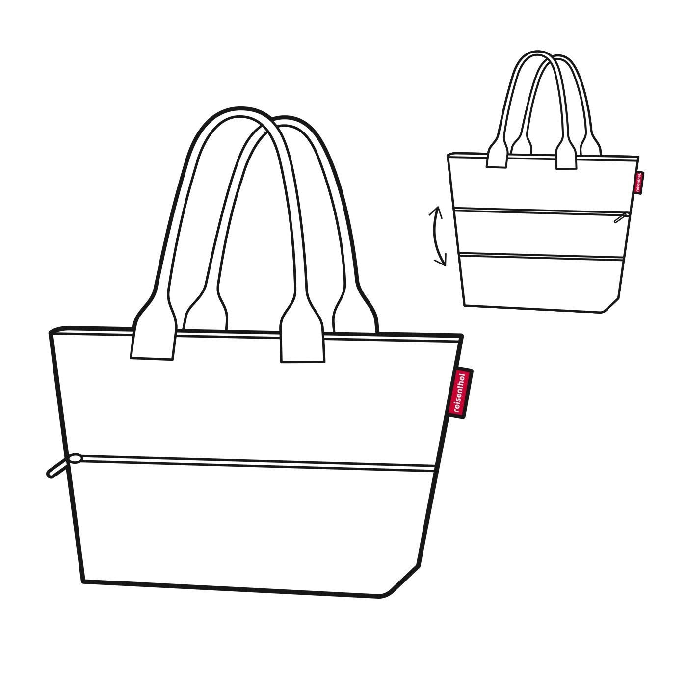 Chytrá taška přes rameno Shopper e1 twist azure_4