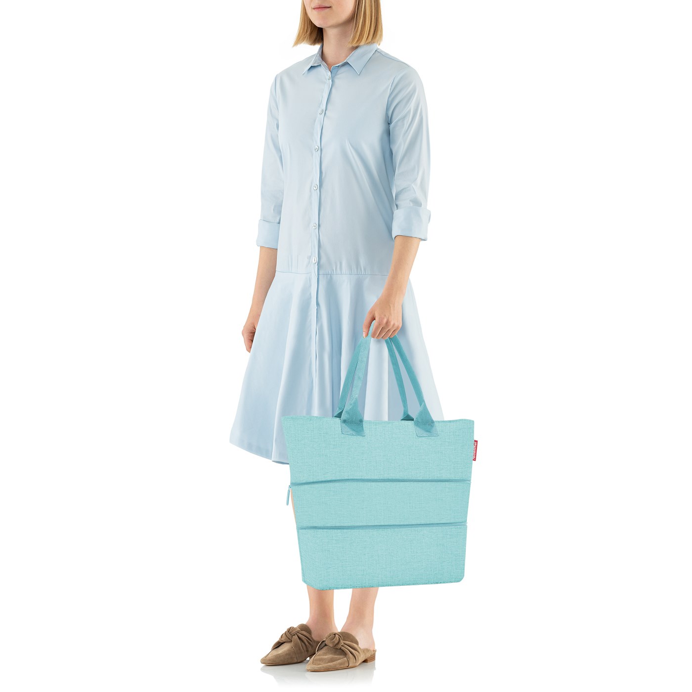 Chytrá taška přes rameno Shopper e1 twist ocean_2