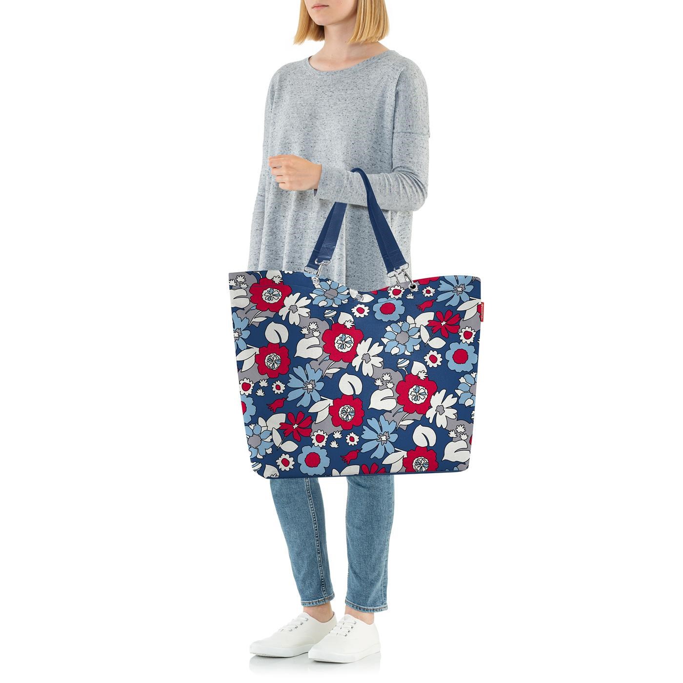 Taška přes rameno Shopper XL florist indigo_1