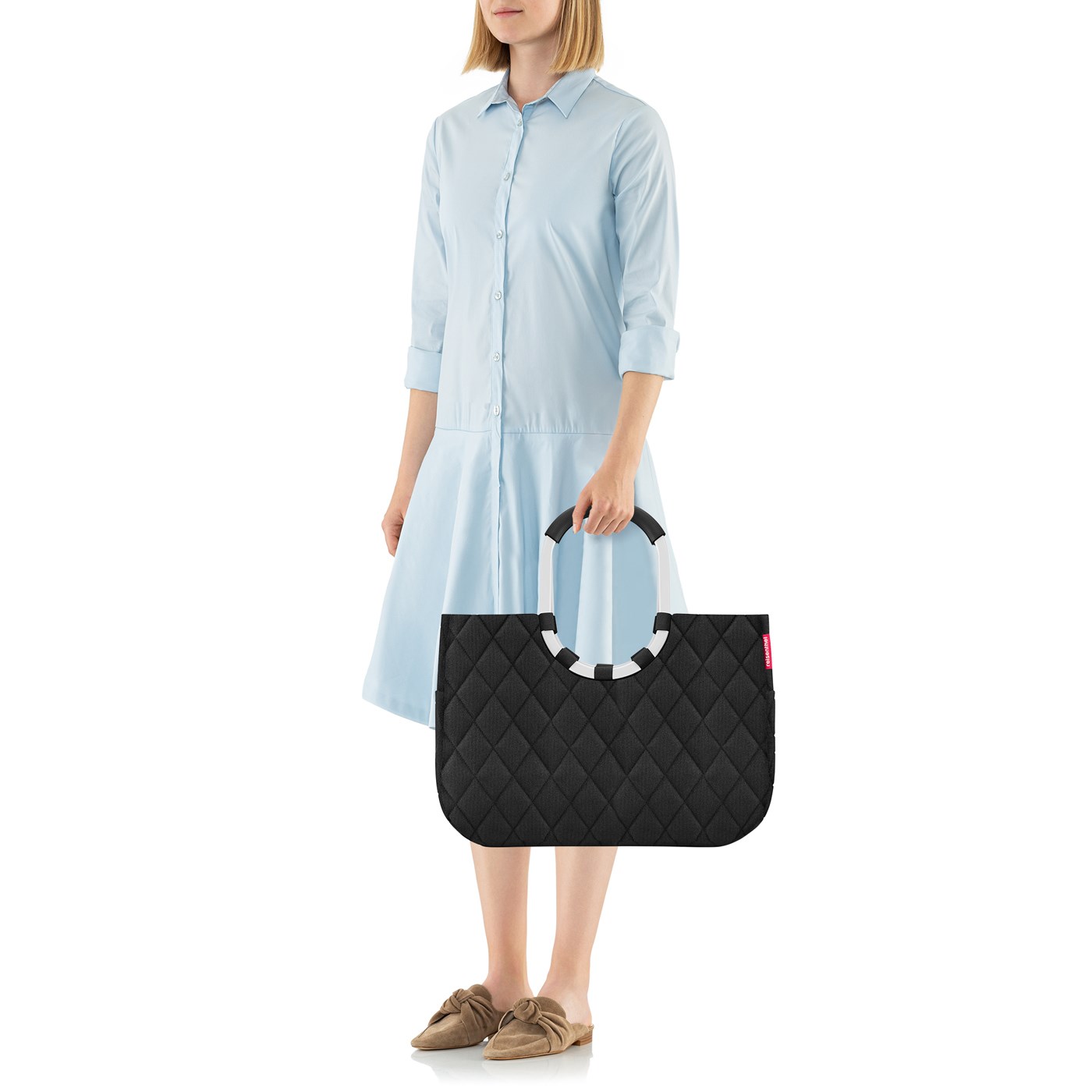 Módní taška Loopshopper L rhombus black_2