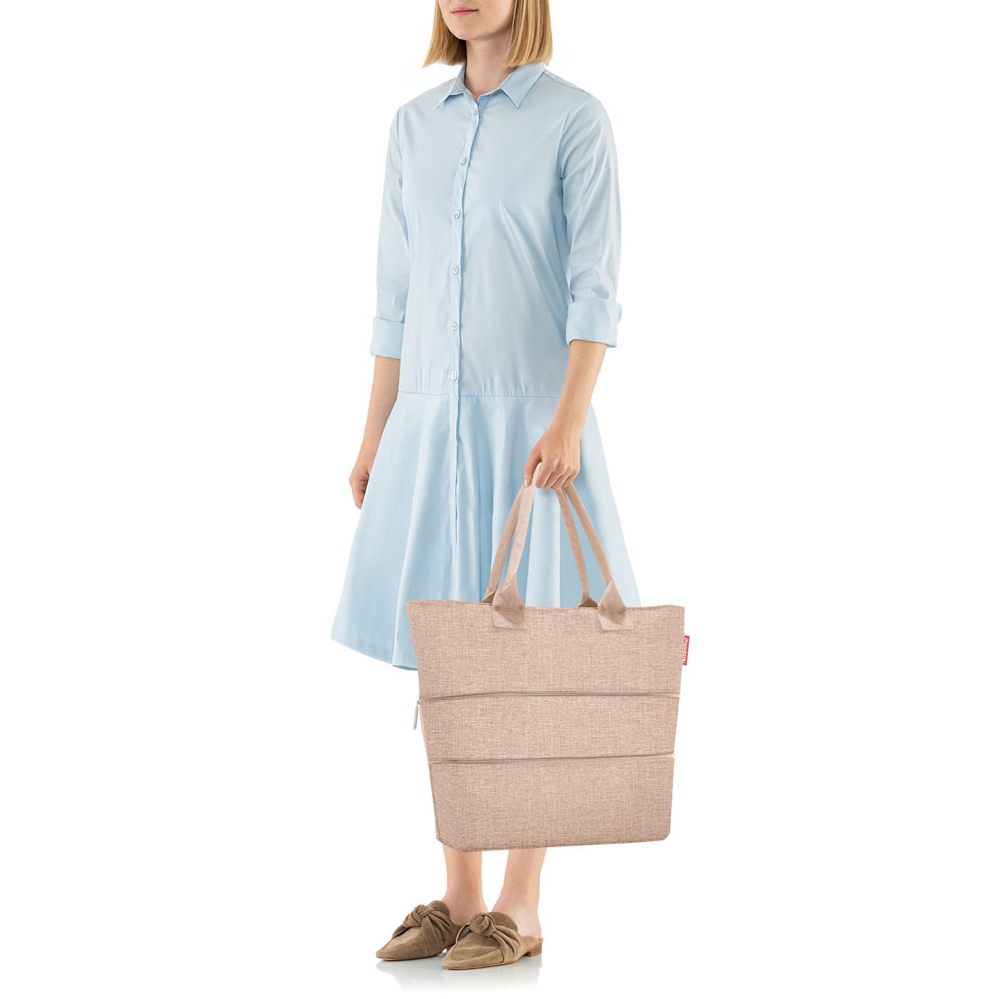 Chytrá taška přes rameno Shopper e1 twist coffee_2