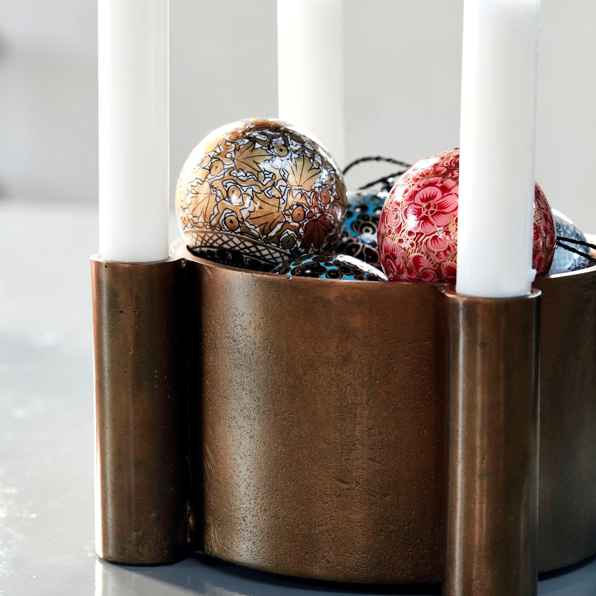 Svícen FOUR mosazný P. 15 cm_2