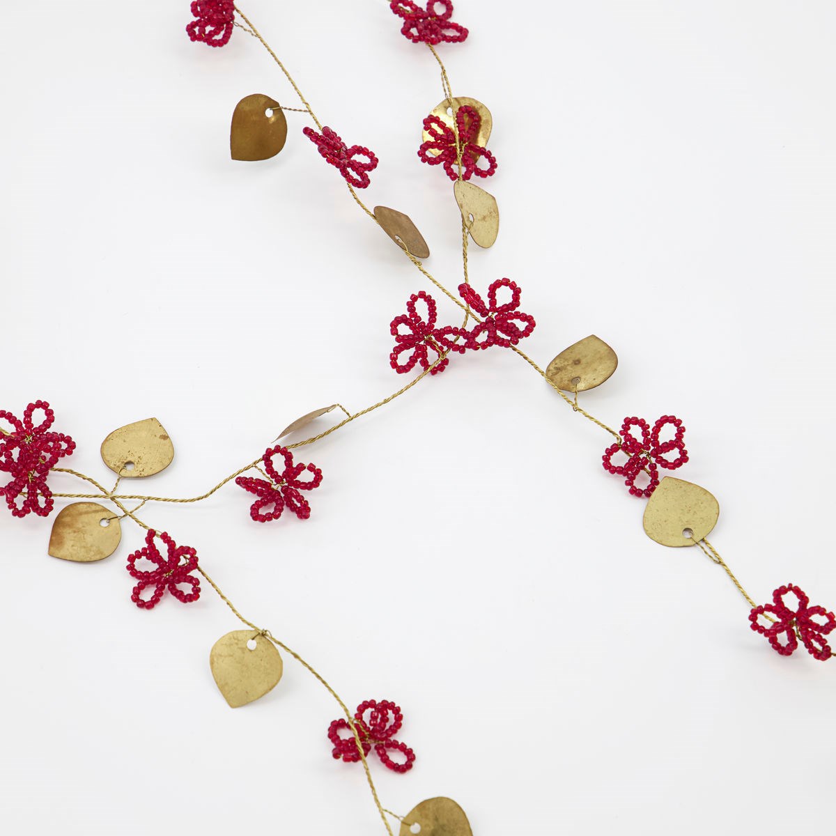 Girlanda korálková LEAF D.150 cm zlatá_0