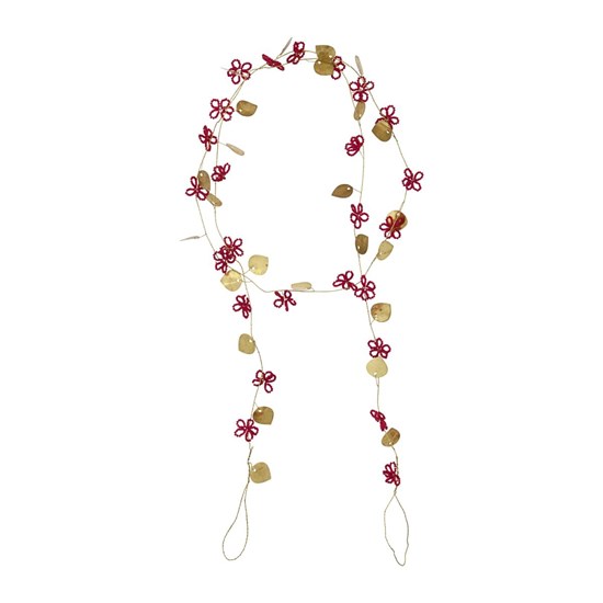 Girlanda korálková LEAF D.150 cm zlatá_3