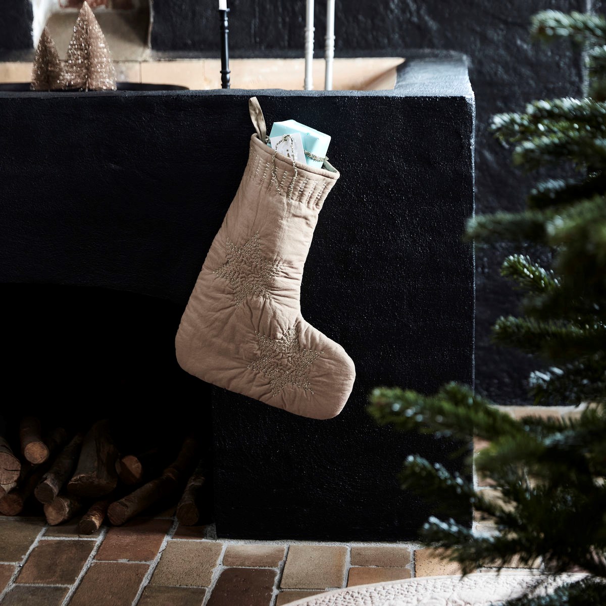 Vánoční punčocha TRADITION hnědá_2