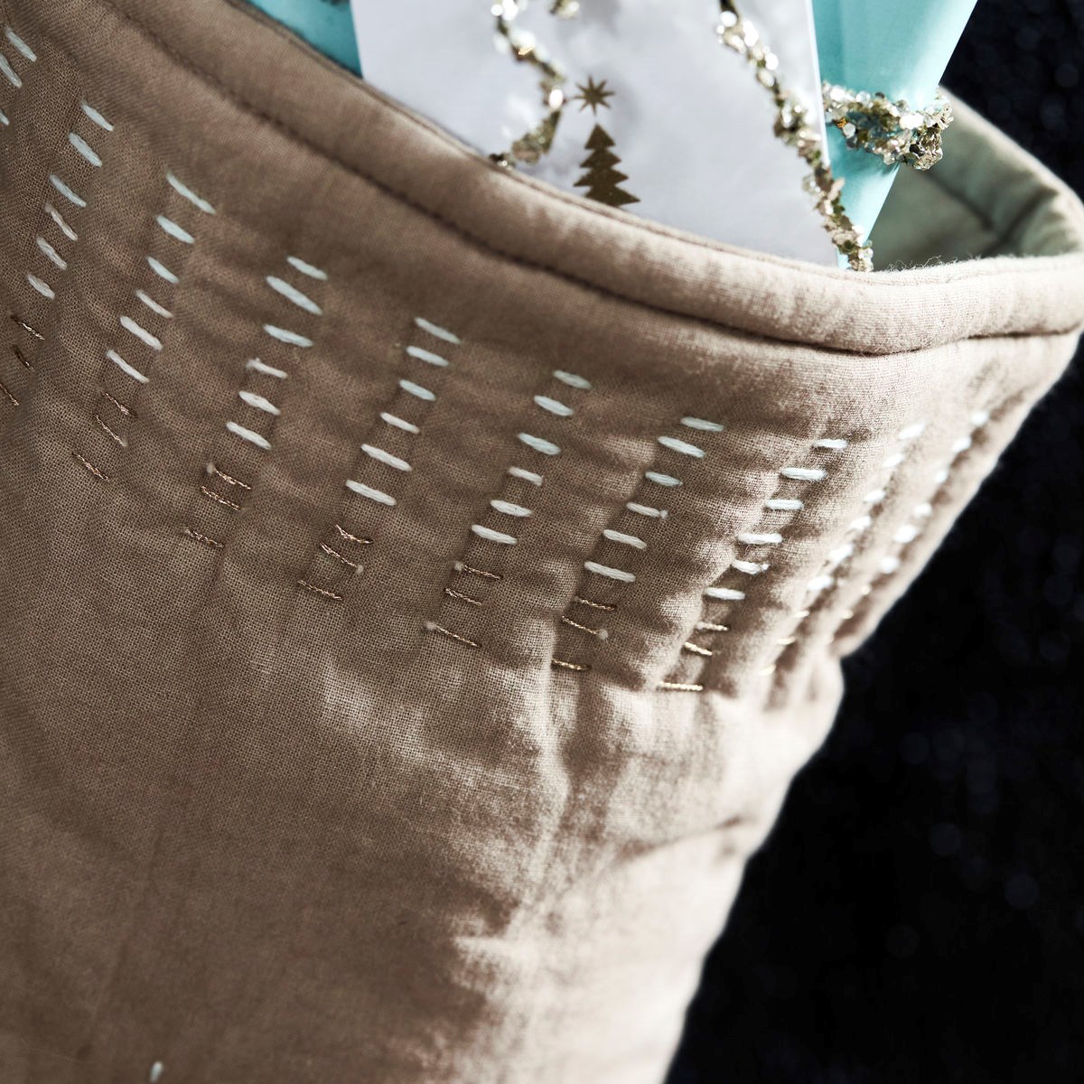 Vánoční punčocha TRADITION hnědá_3