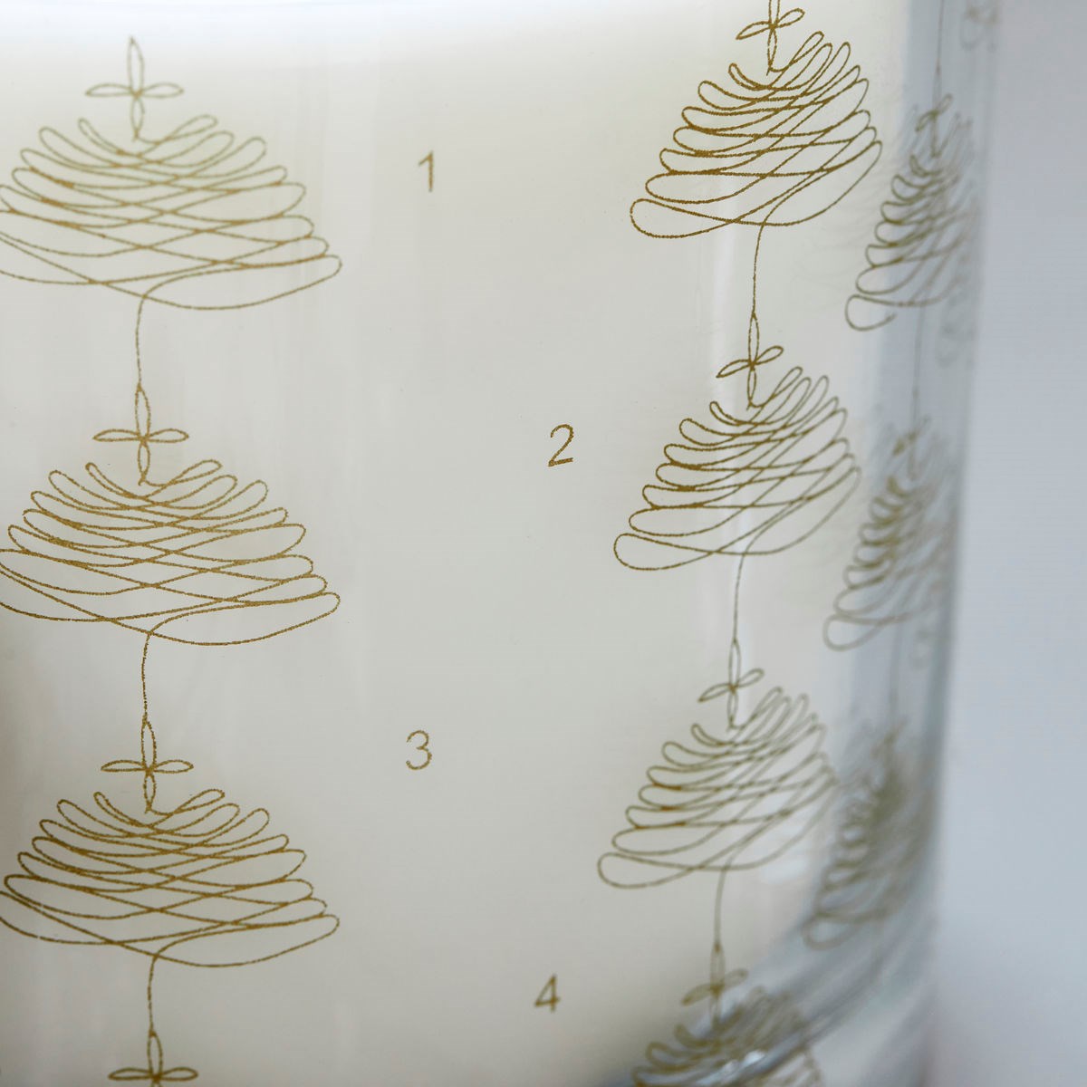 Vánoční svíčka ve skle ADVENT V.12cm zlatá_2