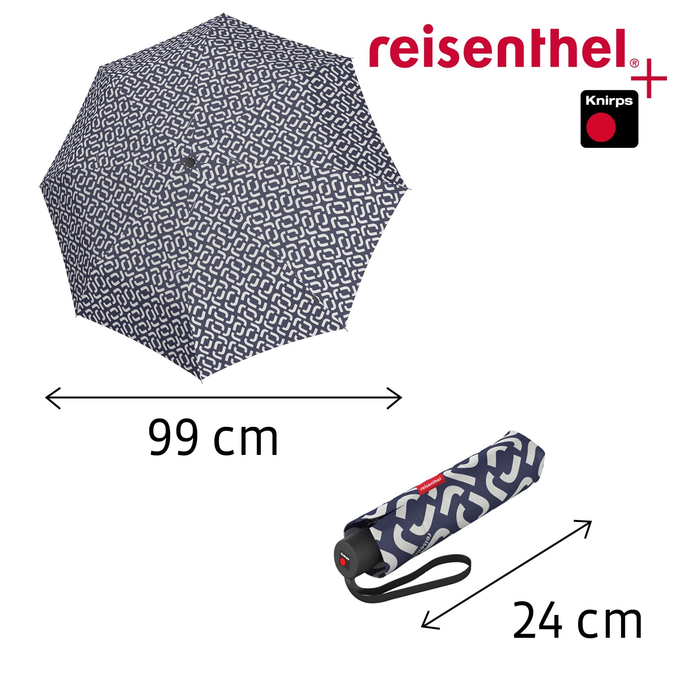 Deštník Umbrella Pocket Classic signature navy_0