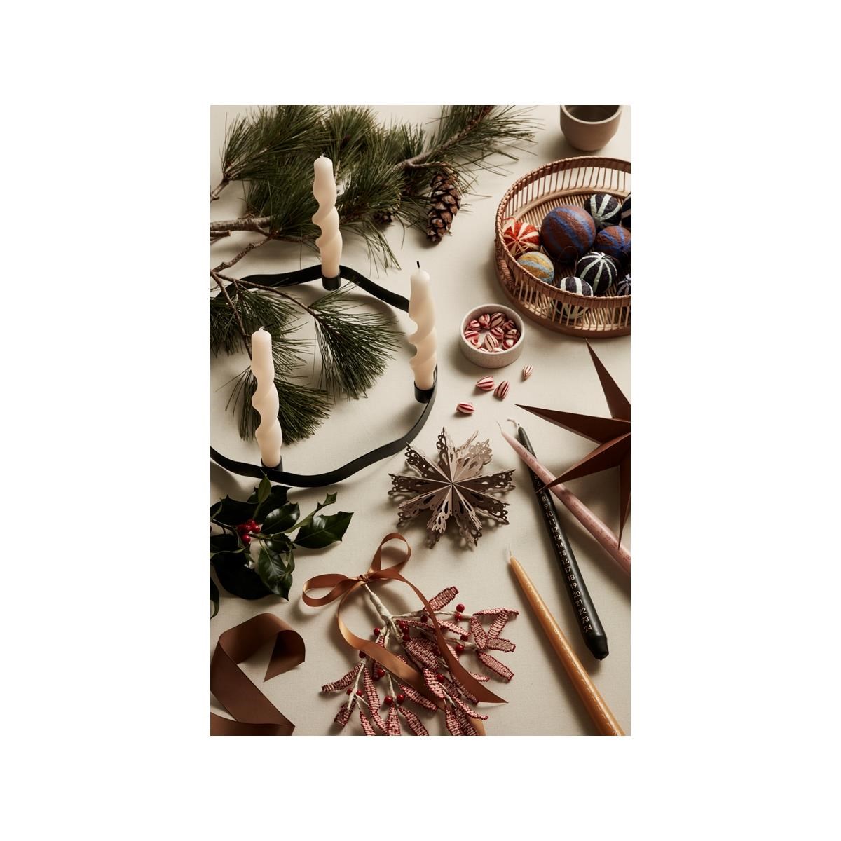 Svíčka adventí kalendář V.33 cm bílá_0