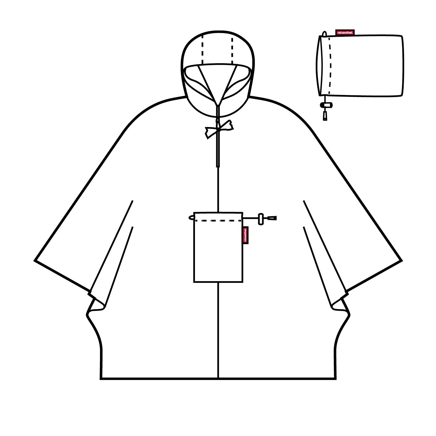 Skládací pláštěnka Mini Maxi Poncho baroque marble_3