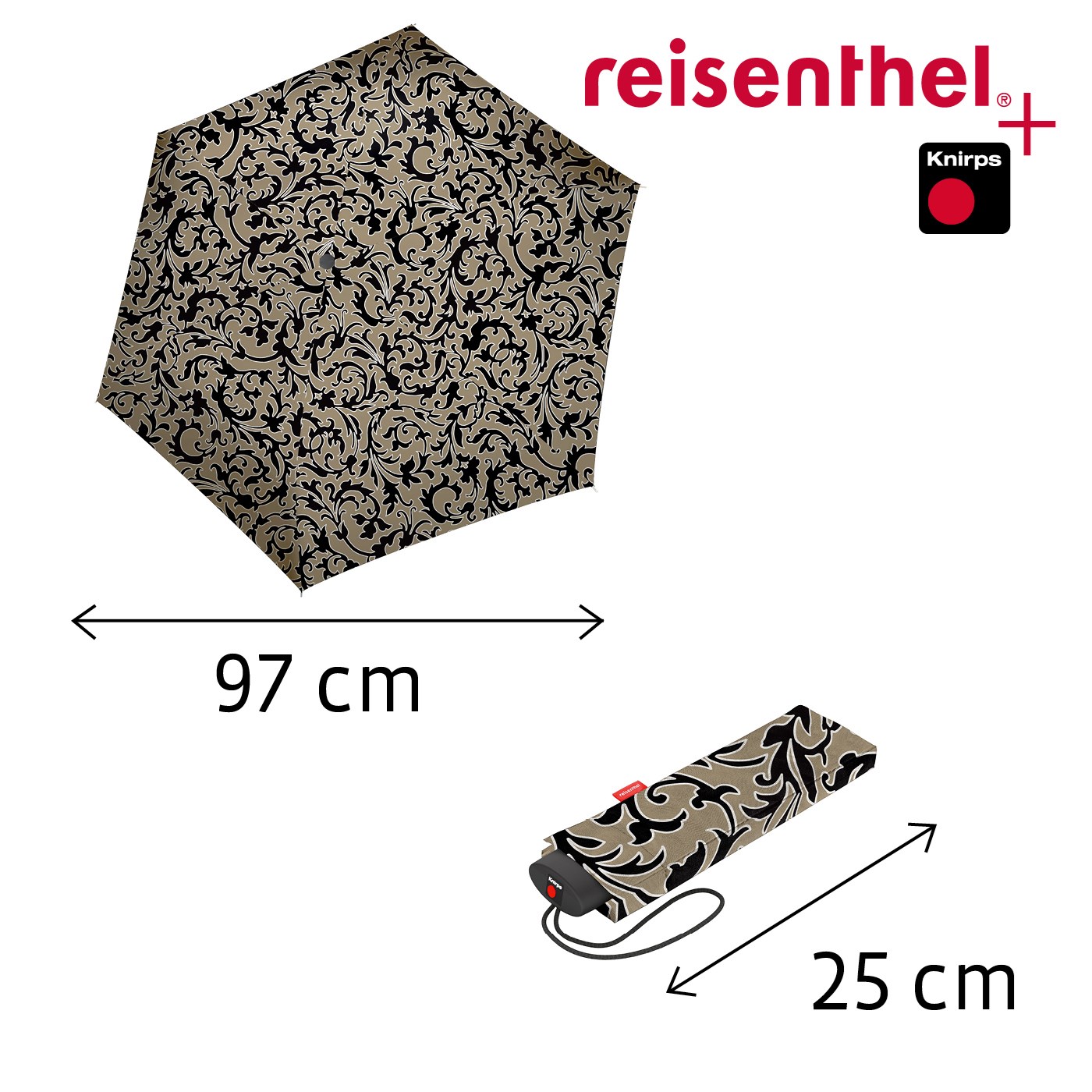 Deštník Umbrella Pocket Mini baroque marble_2