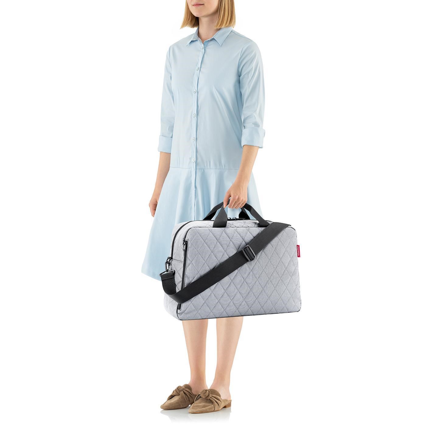 Taška přes rameno Duffelbag M rhombus light grey_3