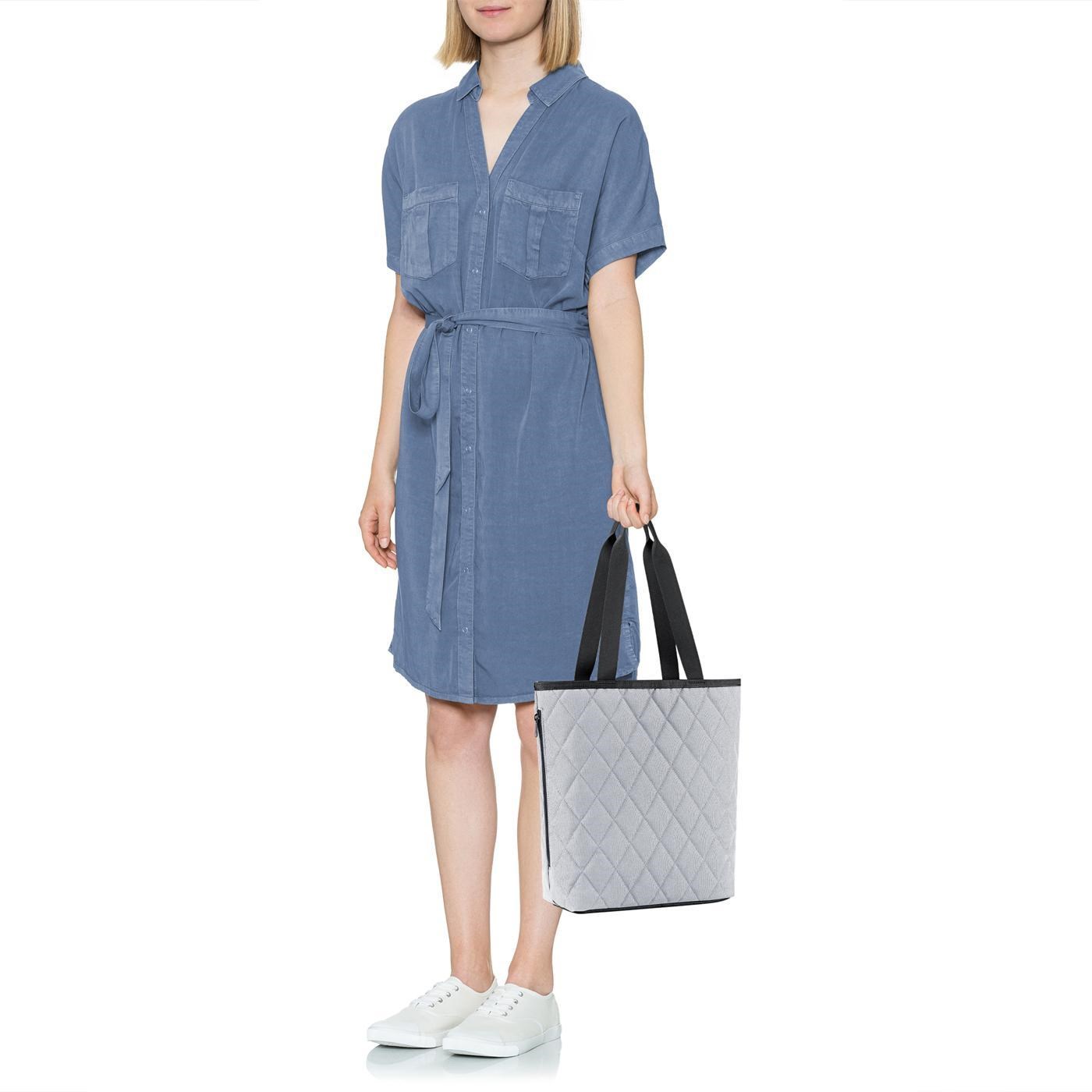 Taška Classic Shopper M rhombus light grey_3