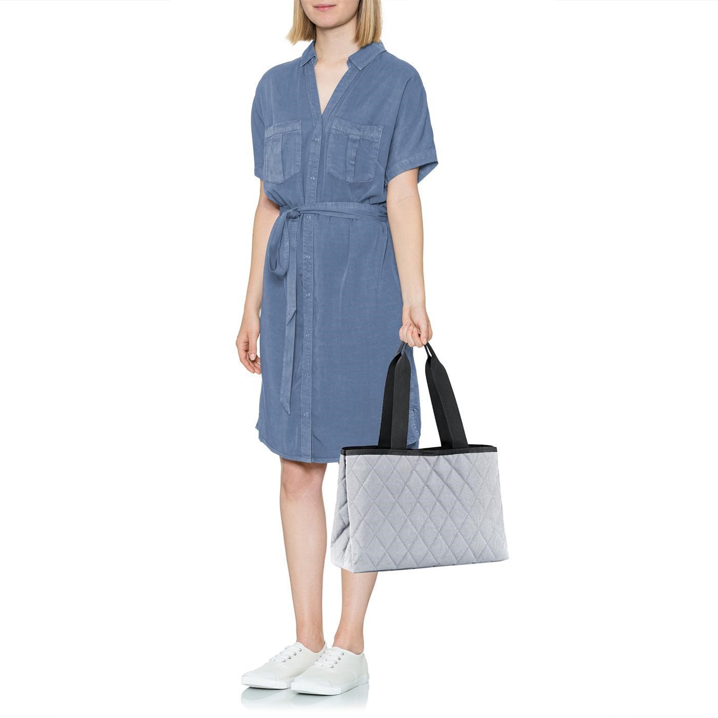 Taška Classic Shopper L rhombus light grey_3