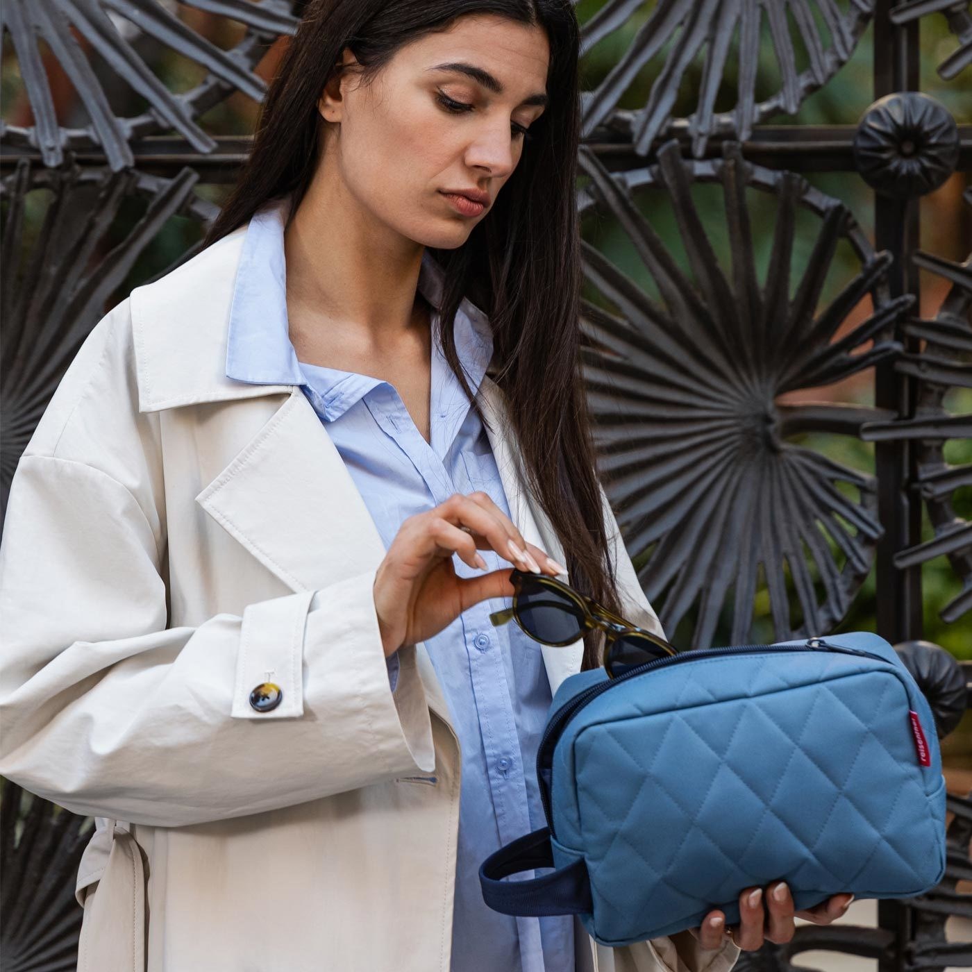 Kosmetické taška/pouzdro Cosmeticpouch M rhombus blue_0