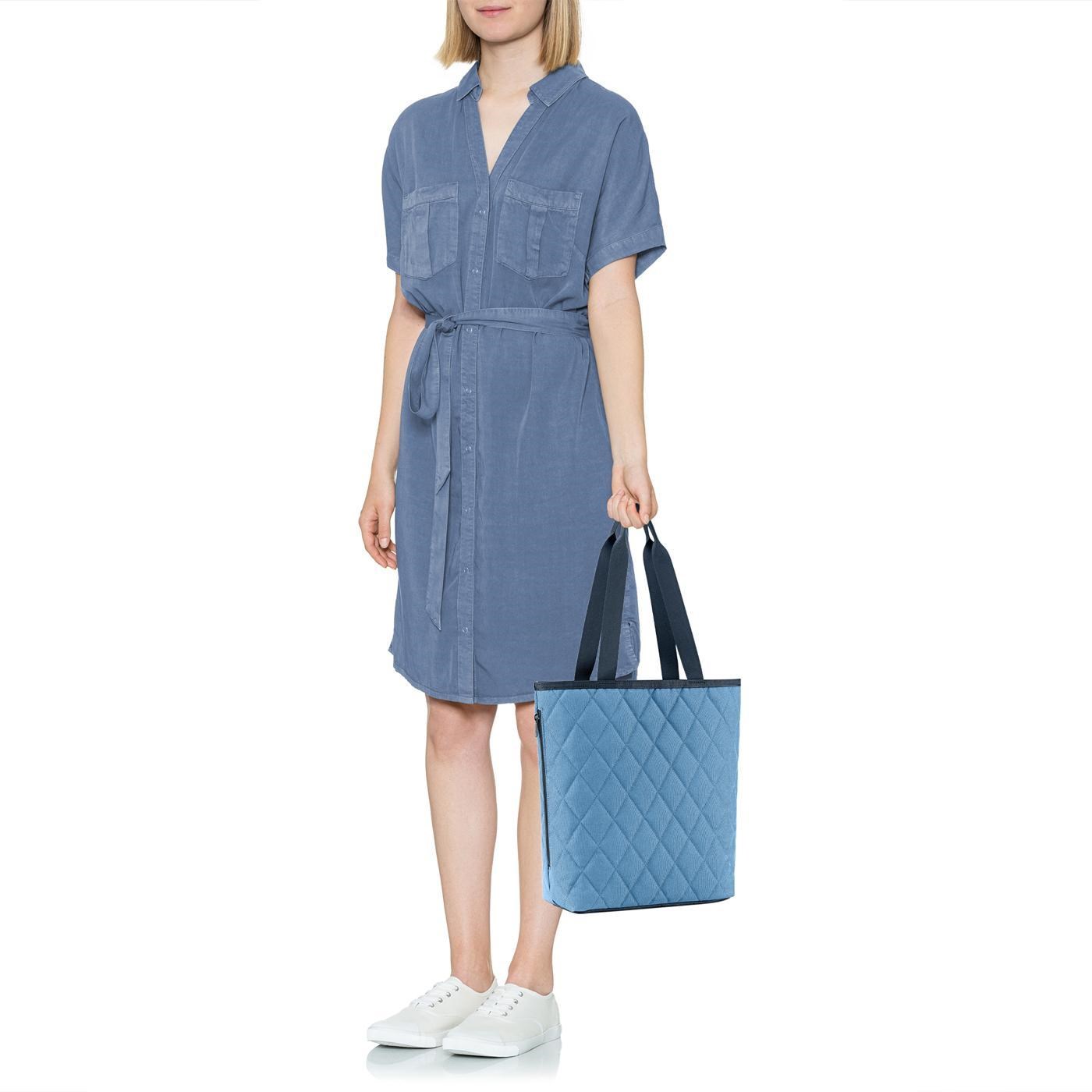 Taška Classic Shopper M rhombus blue_3