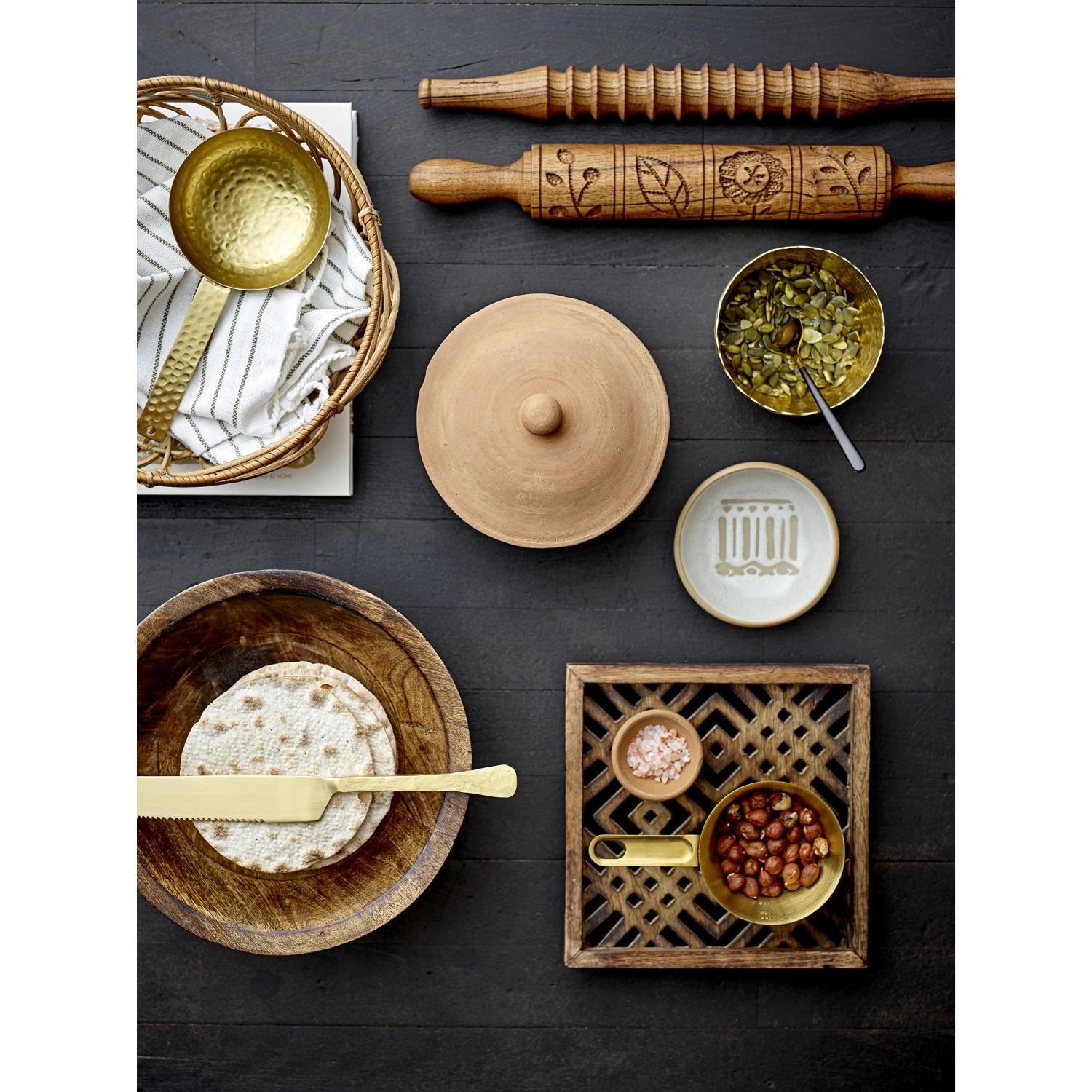 Dřevěný váleček na těsto se vzorem Kiesha SET/3ks_3