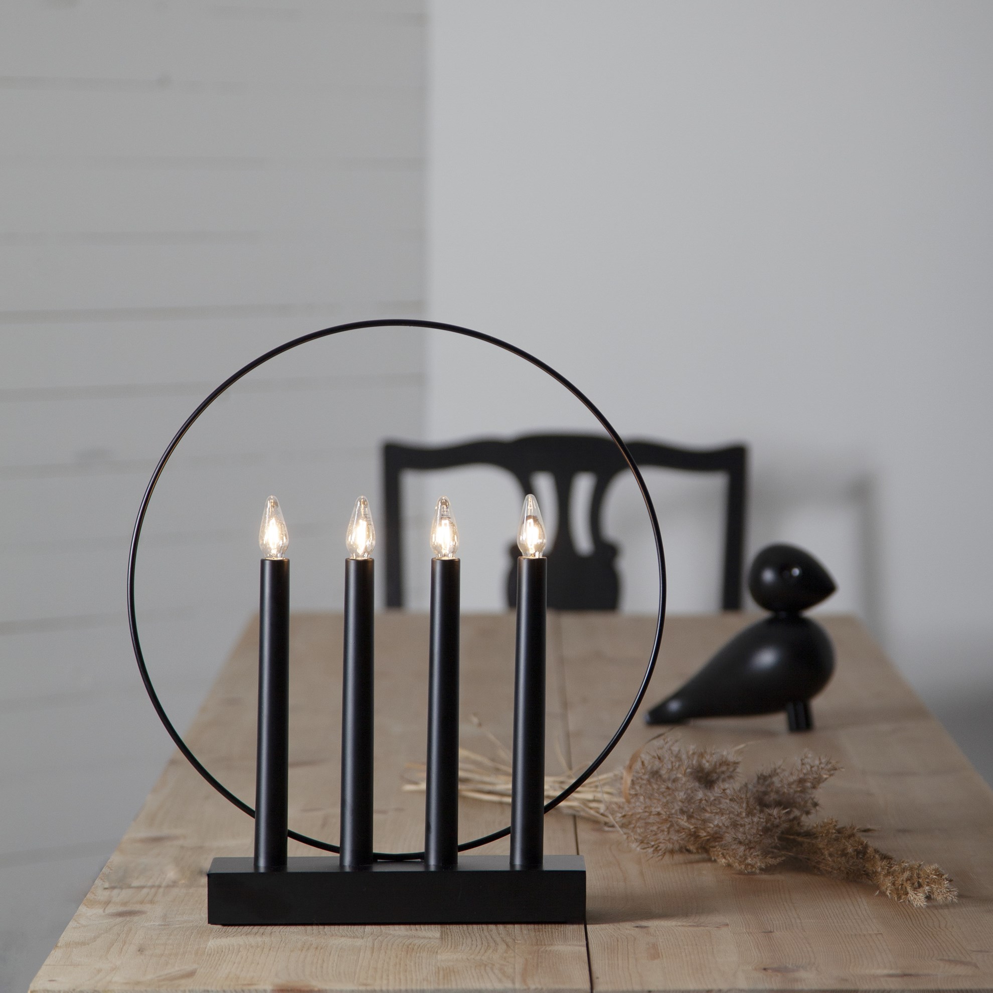 LED okenní svícen GLOSSY V.35cm černý_0