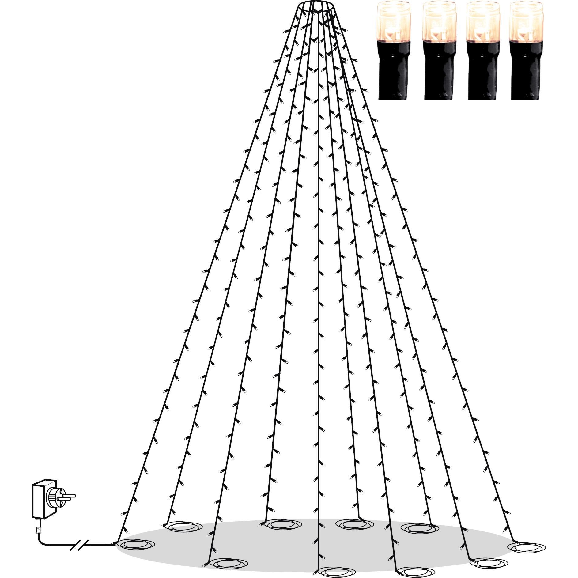 LED světelný řetěz CRISPY 360x LED na strom/stožár V. 10m/7 m_2