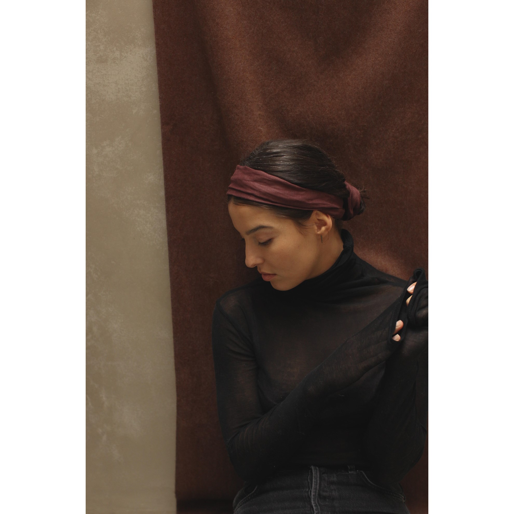 Monk & Anna headband // linen mahogany_0