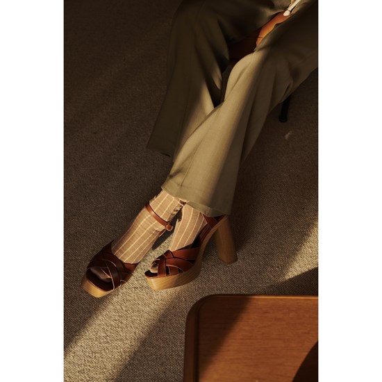 Monk & Anna socks // gold glitter lines // nougat // 39-41_0