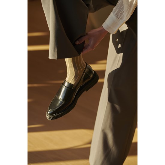 Monk & Anna socks // gold glitter lines // pistachio // 39-41_0