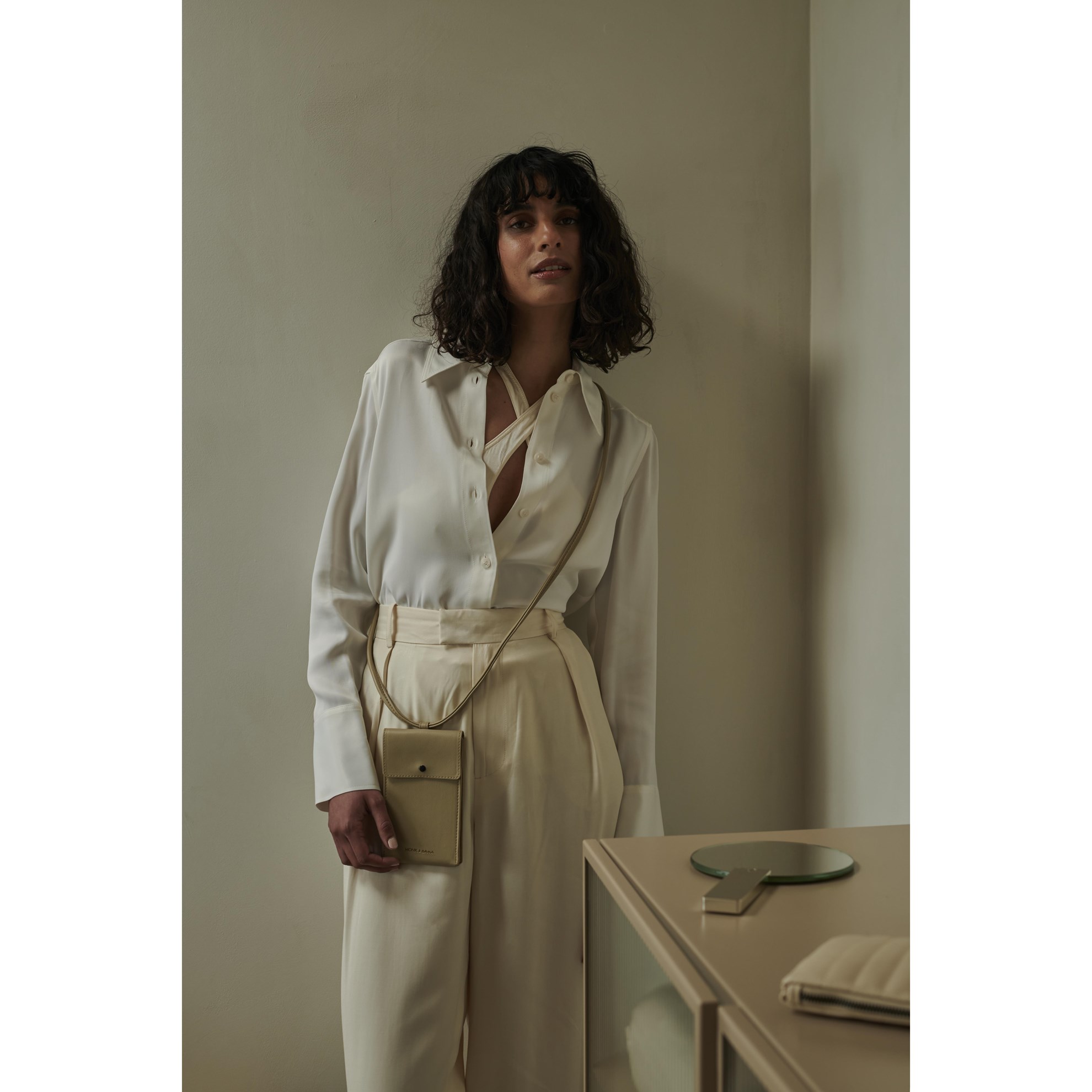 Monk & Anna phone pouch // grain pistachio_0