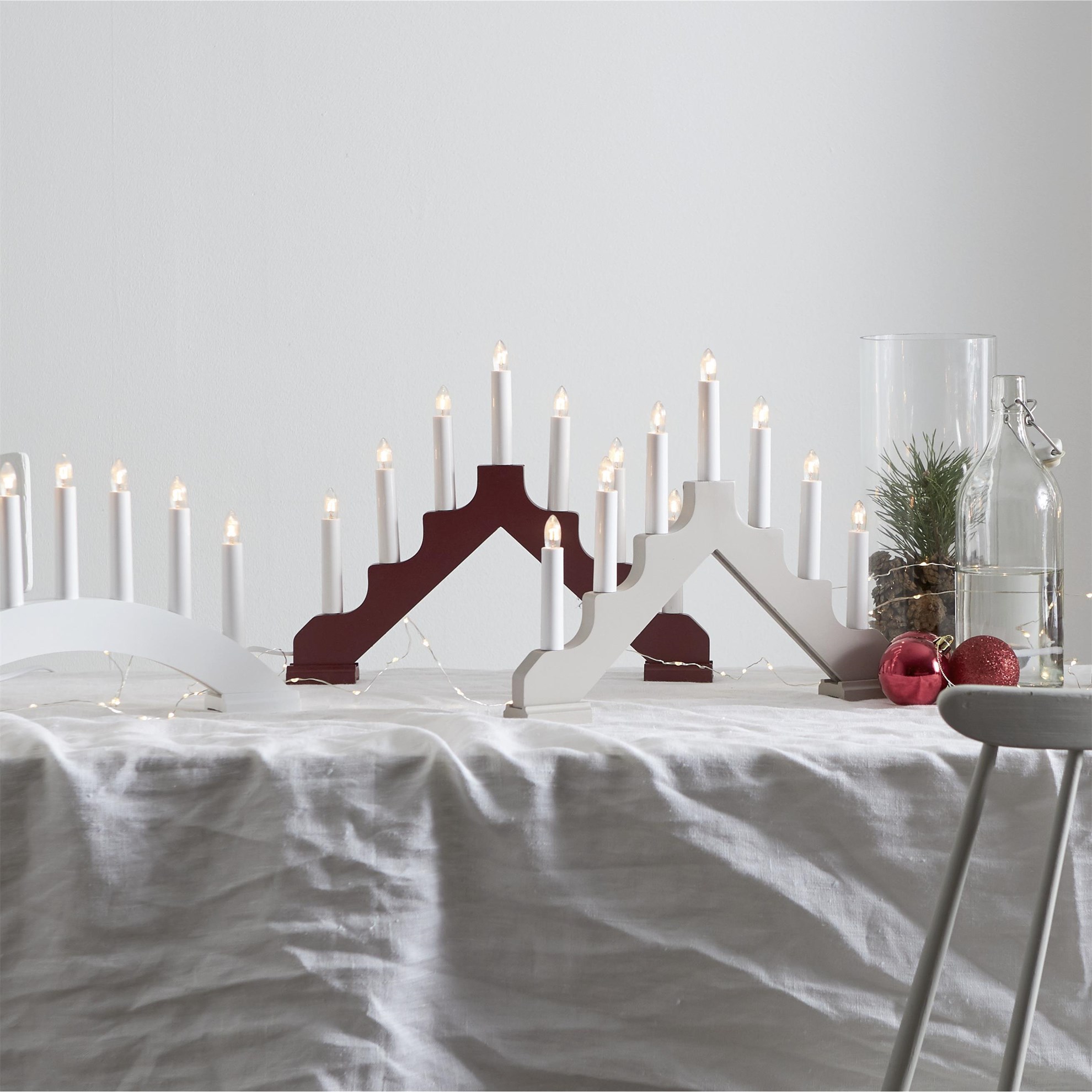 Okenní svíce ADA 7 žárovek červený_0